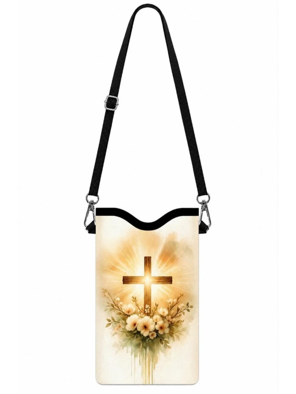 Cross & Floral Faith Phone Crossbody Bag